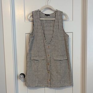 Wishlist Black and White Checkered Mini Dress